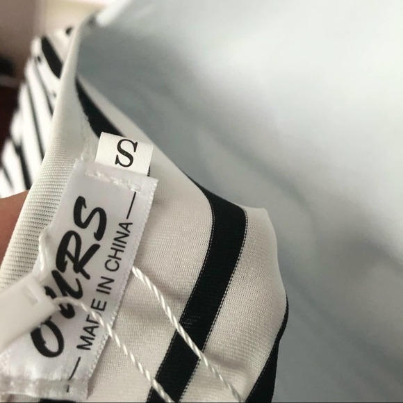 OURS | Striped Dress T-Shirt Short Sleeve White S - Picture 6 of 7